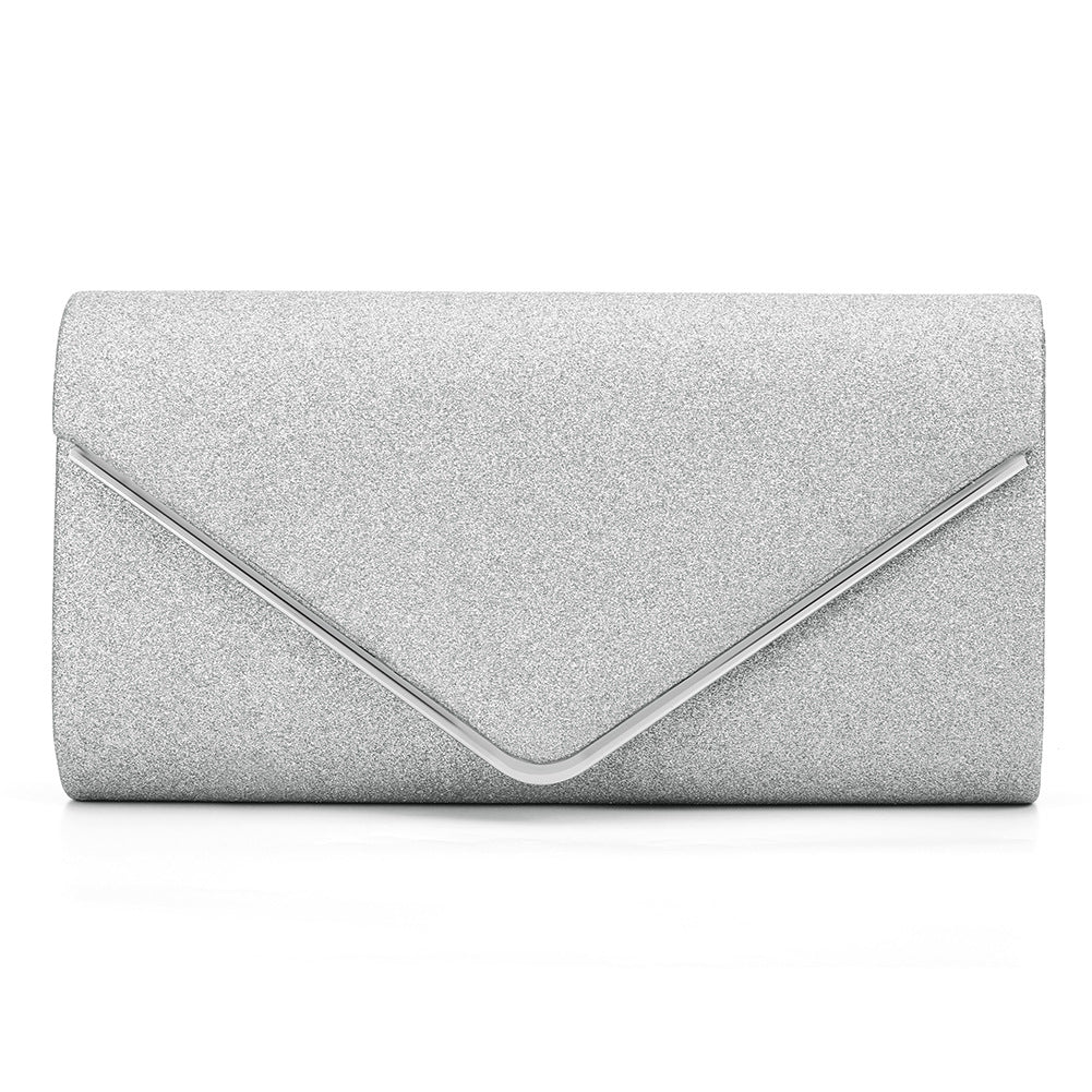 Glitter Envelope Clutch Bag