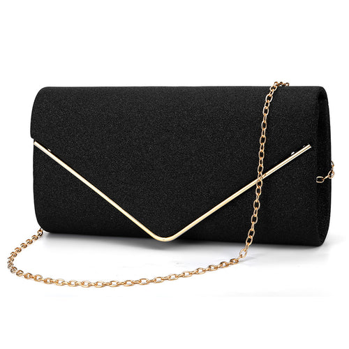 Glitter Envelope Clutch Bag