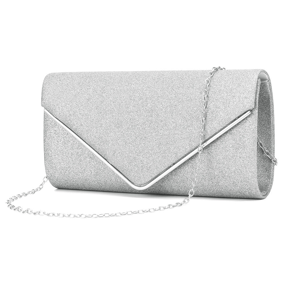 Glitter Envelope Clutch Bag