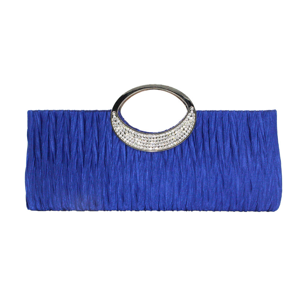 Crystal Ring Handle Clutch Bag