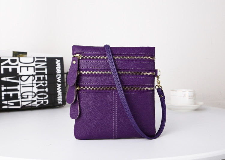 Multi-Zip Crossbody Sling Bag