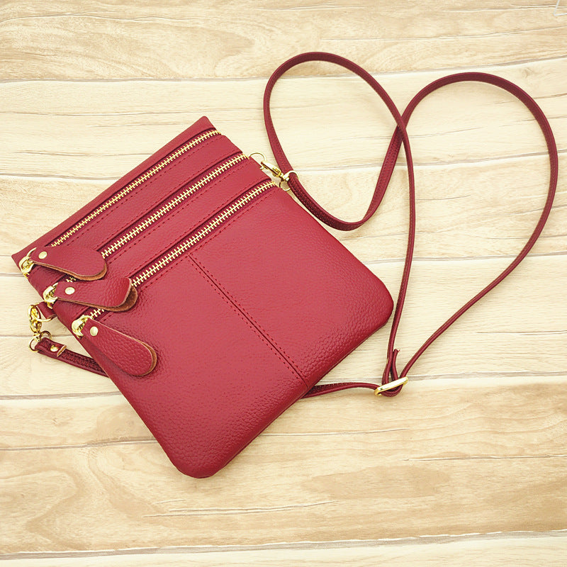 Multi-Zip Crossbody Sling Bag
